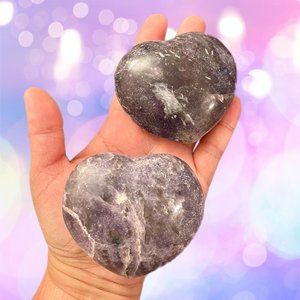 Lepidolite Hearts